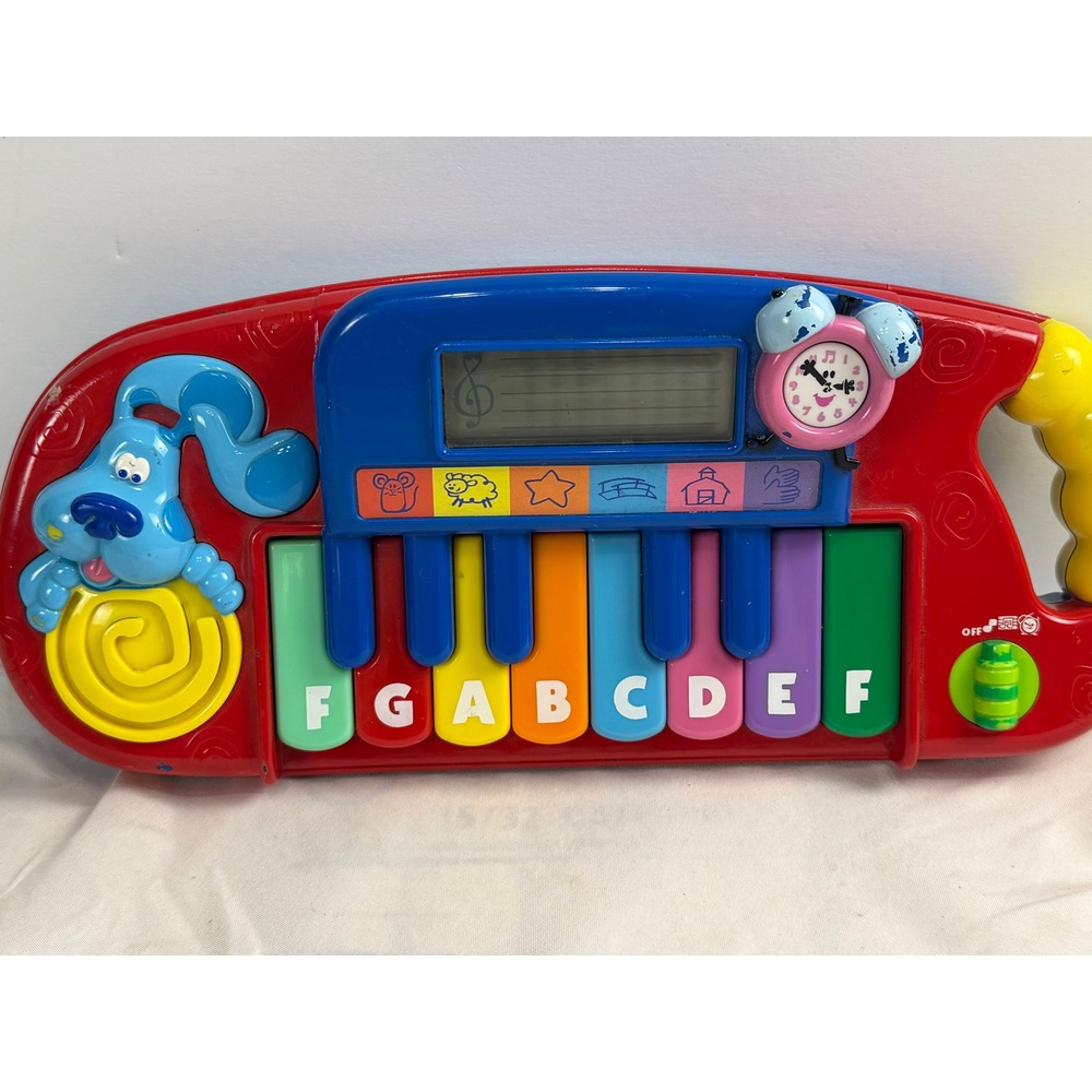 Blues Clues Musical Piano Toddler Toy Electronic Keyboard Tickety Tock Red
